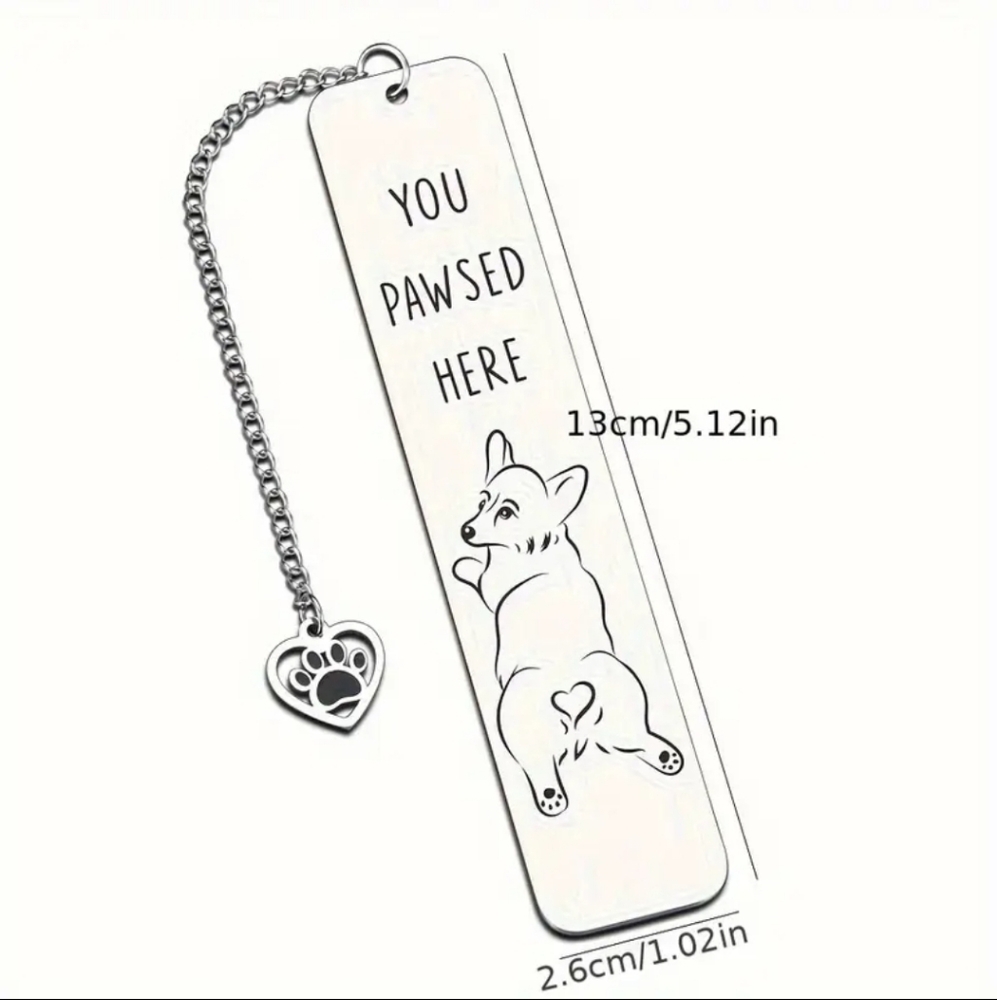 Metal Bookmark "You Pawsed Here" - Picture 2 of 2